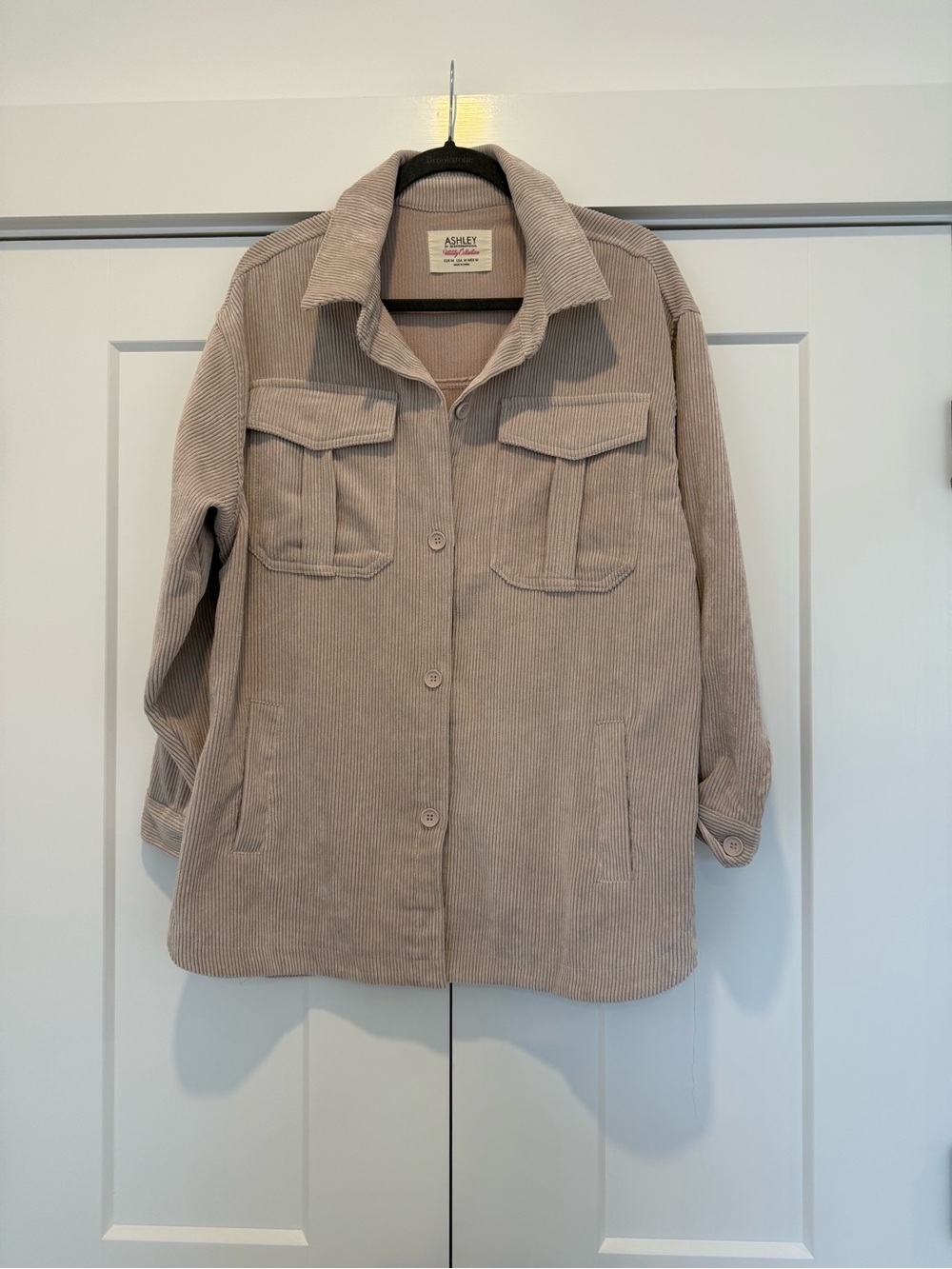 Ashley By 26 International Taupe Corduroy Shacket